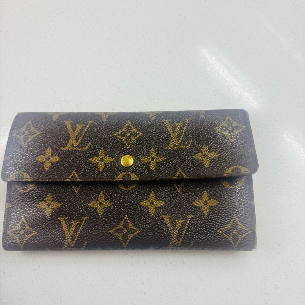 Louis Vuitton Brown and Gold Monogram Wallet